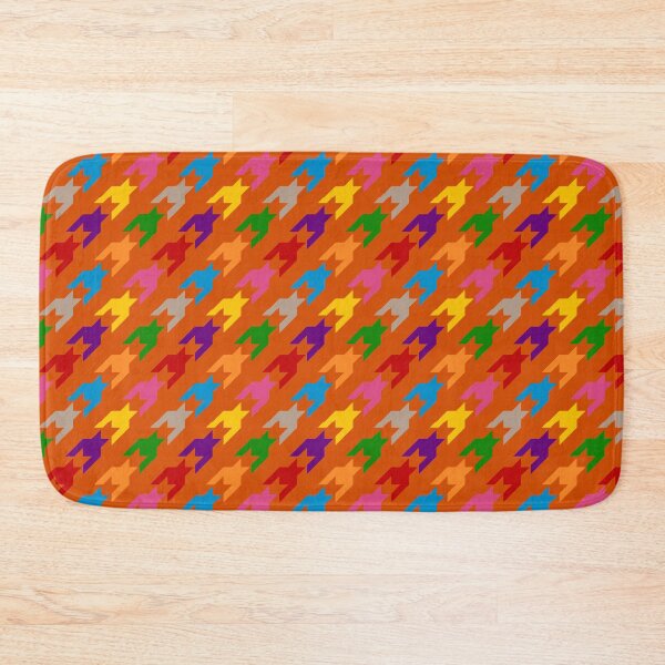 Item preview, Colorful Houndstooth Plaid Check - Orange  designed and sold by PatternTitan.