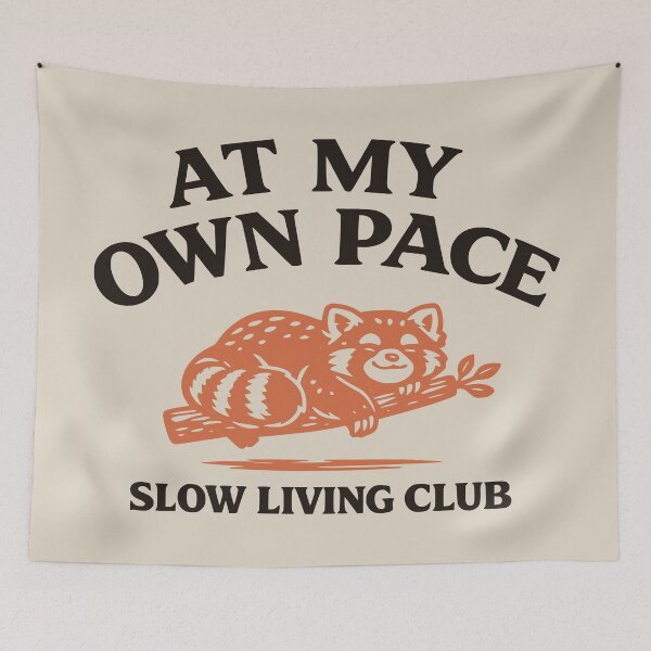 Item preview, Slow Living Club Red Panda - Cozy Homebody Vintage designed and sold by MavtM.