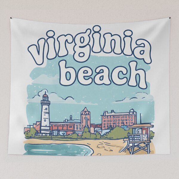 Item preview, Virginia Beach Cute Pastel Skyline  designed and sold by HowToCanadian.