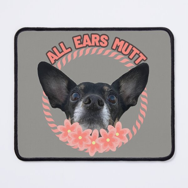 Item preview, Cute All Ears Mutt - Flower Dog Portrait designed and sold by PaniKulka.