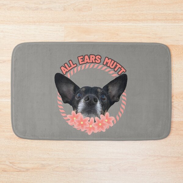 Item preview, Cute All Ears Mutt - Flower Dog Portrait designed and sold by PaniKulka.