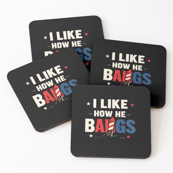 Item preview, I Like How He Bangs Fireworks Retro Patriotic Design | Funny 4th of July Graphic designed and sold by Lina Caro.