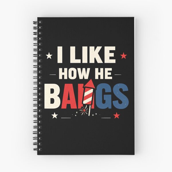 Item preview, I Like How He Bangs Fireworks Retro Patriotic Design | Funny 4th of July Graphic designed and sold by Lina Caro.
