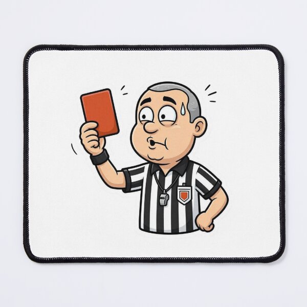 Item preview, Funny Soccer Referee Sticker | Cartoon Red Card Football Design designed and sold by Pandey14.