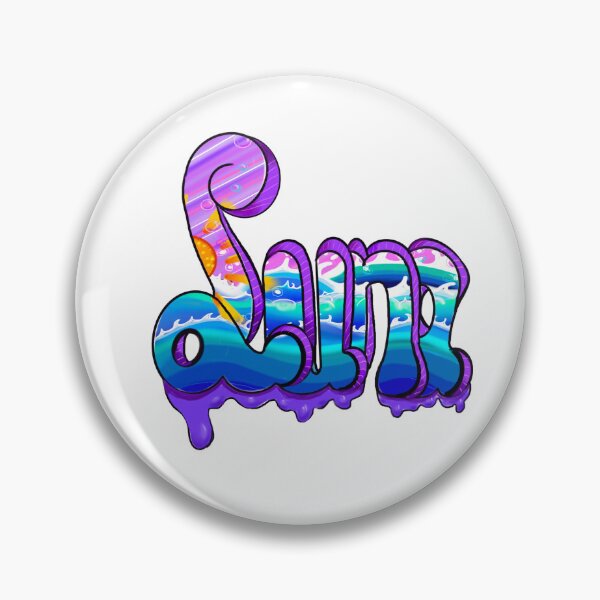 Item preview, Luna Ocean Wave Embossed Name Purple Drips Text designed and sold by Artonmytee.