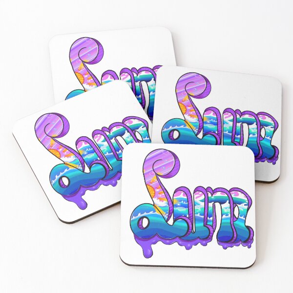 Item preview, Luna Ocean Wave Embossed Name Purple Drips Text designed and sold by Artonmytee.