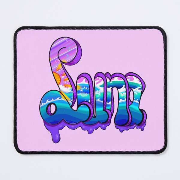 Item preview, Luna Ocean Wave Embossed Name Purple Drips Text designed and sold by Artonmytee.
