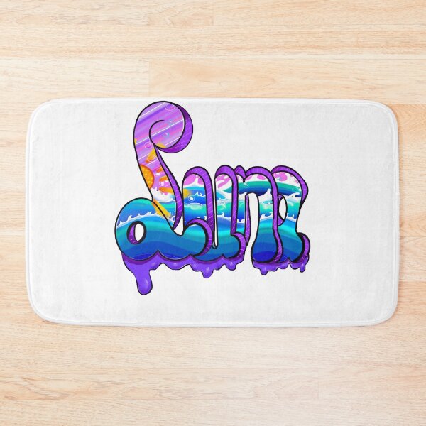 Item preview, Luna Ocean Wave Embossed Name Purple Drips Text designed and sold by Artonmytee.