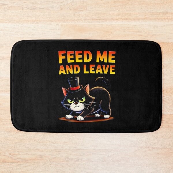 Item preview, Feed Me and Leave Cat designed and sold by Canvas-Whispers.