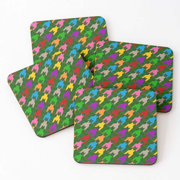 Item preview, Colorful Houndstooth Plaid Check - Green  designed and sold by PatternTitan.