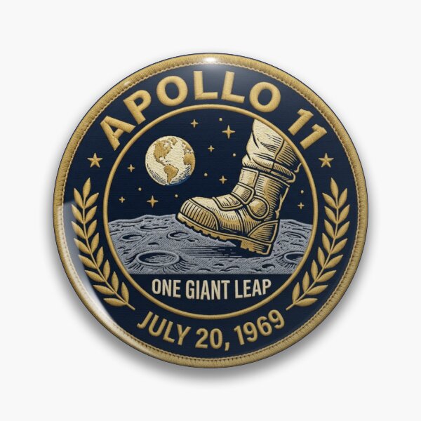 Item preview, Apollo 11 Moon Landing 1969 Vintage Mission Patch designed and sold by CalmCapy Co.