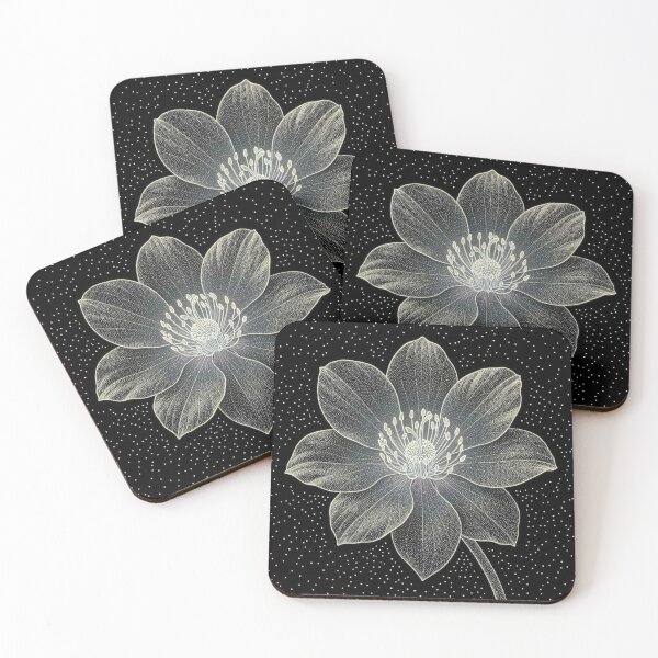Item preview, Stippled Floral Art in Cosmic Dotwork Style with Elegant Botanical Detail designed and sold by FotoworldEdel.