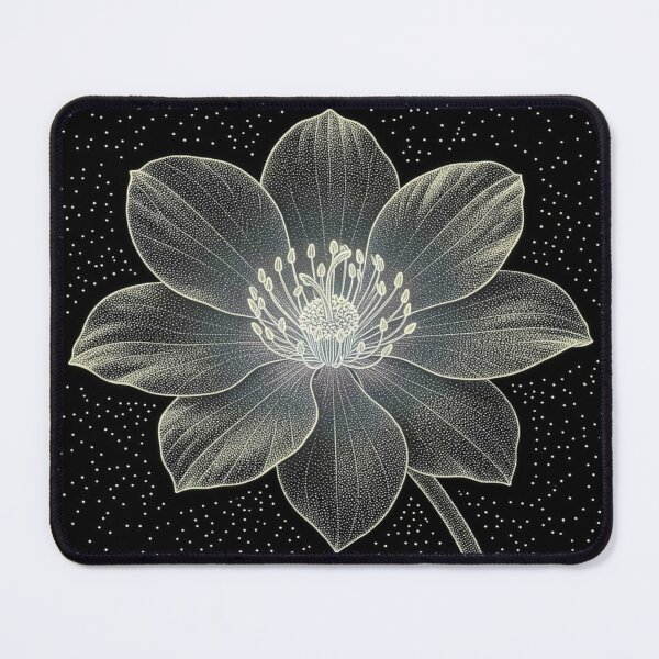 Item preview, Stippled Floral Art in Cosmic Dotwork Style with Elegant Botanical Detail designed and sold by FotoworldEdel.