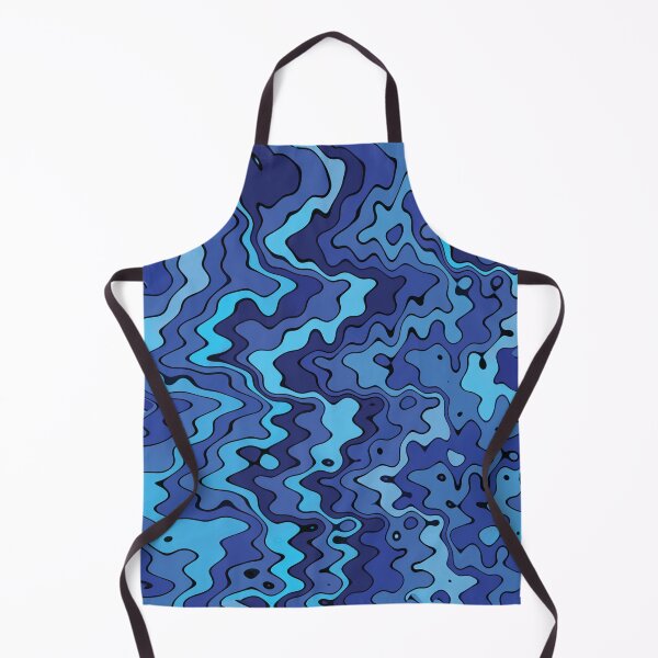 Item preview, Blue Wavy Abstract Topographic Ocean Pattern designed and sold by DjFreeq.