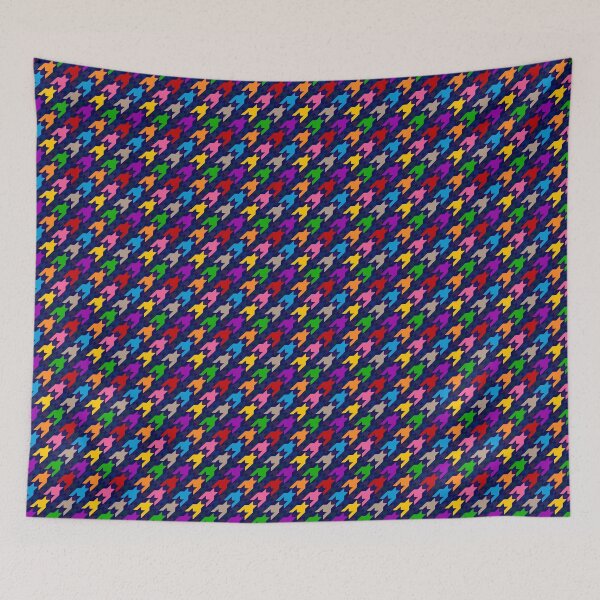 Item preview, Colorful Houndstooth Plaid Check - Blue  designed and sold by PatternTitan.