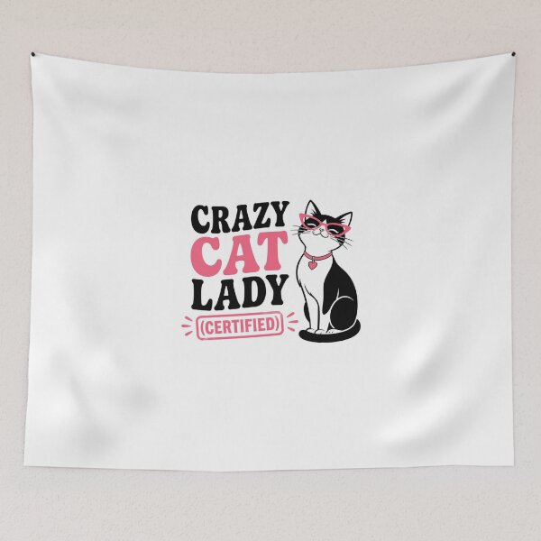 Item preview, Crazy Cat Lady Certified Funny Cat Lover Design designed and sold by Shadryx.