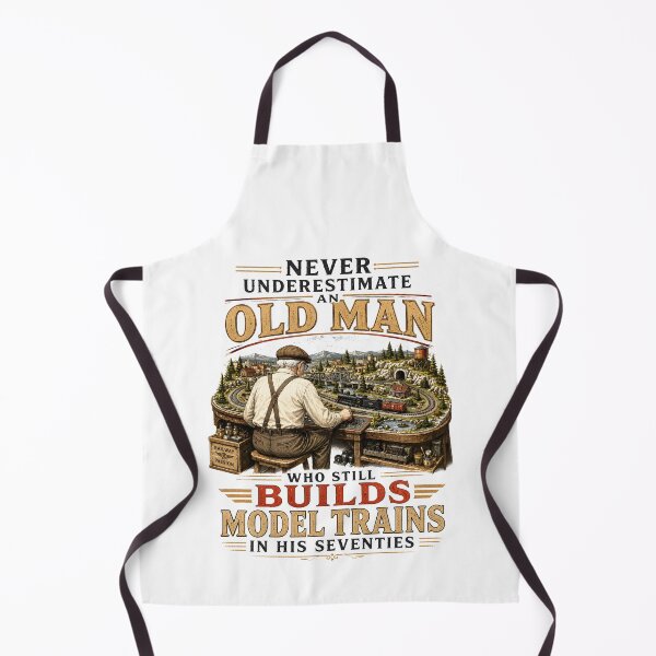 Item preview, Never Underestimate an Old Man Builds Model Trains Seventies designed and sold by zoes-ink.