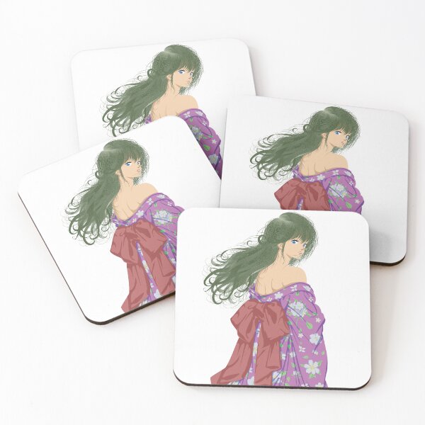 Item preview, Anime Girl Kimono Flowers Green Hair – Retro 80s Shōjo Yukata Vector Portrait designed and sold by Keltoi-art.