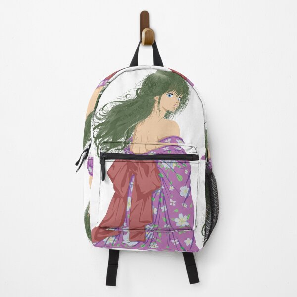 Item preview, Anime Girl Kimono Flowers Green Hair – Retro 80s Shōjo Yukata Vector Portrait designed and sold by Keltoi-art.