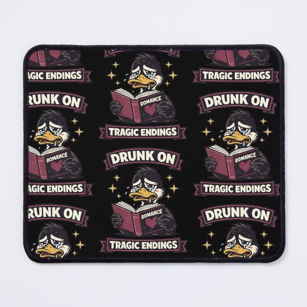 Item preview, Drunk On Tragic Endings Funny Romance Reader Duck Design designed and sold by TeeTimeTreasure.
