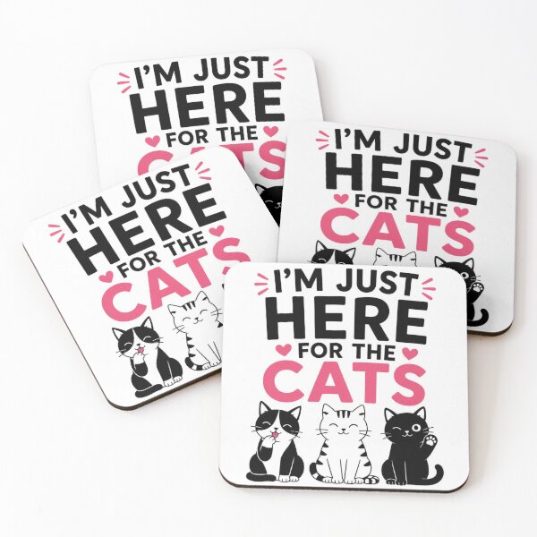 Item preview, I’m Just Here for the Cats Funny Cat Lover Design designed and sold by Shadryx.