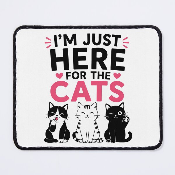 Item preview, I’m Just Here for the Cats Funny Cat Lover Design designed and sold by Shadryx.