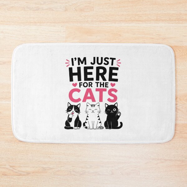 Item preview, I’m Just Here for the Cats Funny Cat Lover Design designed and sold by Shadryx.