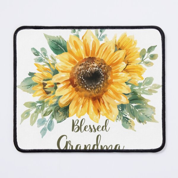 Item preview, Blessed Grandma Sunflower Floral Quote designed and sold by CozyMomDesign.
