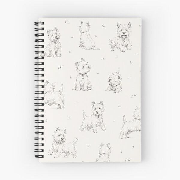 Item preview, Minimalist Westie Pattern, Hand Drawn West Highland Terrier Sketch, Pencil Dog Illustration, Westie Lover Design, Seamless Terrier Pattern designed and sold by KishShop.