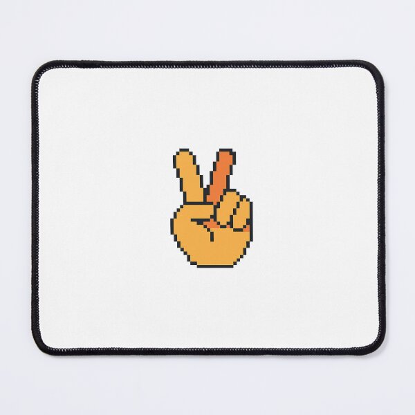 Item preview, Pixel Art V Sign Hand – Retro Peace Gesture designed and sold by ANiyati.