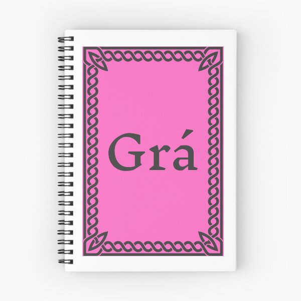 Item preview, Grá Celtic Knot Print — Pink Irish Word Art, Love Gift, Gaelic Home Decor designed and sold by heartofireland.