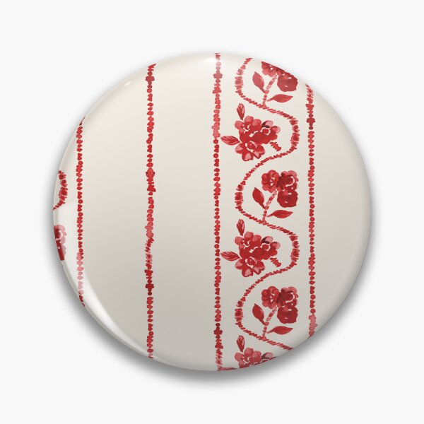 Item preview, Storybook Floral Stripe - Red & Beige designed and sold by Tess Arden.