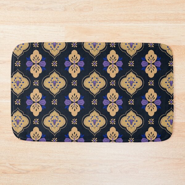 Item preview, Midnight Folk Floral Tile Pattern designed and sold by Little Wimbly.