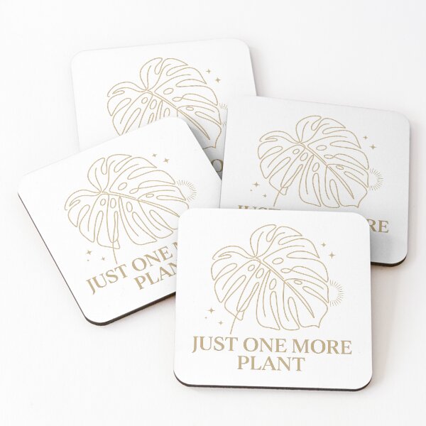 Item preview, Minimalist Monstera Line Art and Funny "Just One More Plant" Quote for Plant Lovers designed and sold by Vexora Prints.