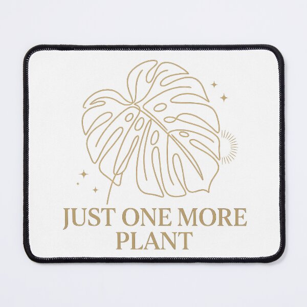 Item preview, Minimalist Monstera Line Art and Funny "Just One More Plant" Quote for Plant Lovers designed and sold by Vexora Prints.