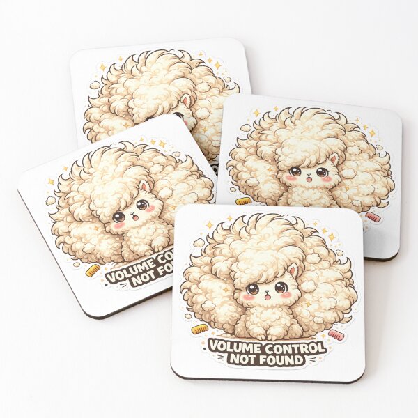 Artikelvorschau, Kawaii Alpaka – Lautstärkeregelung nicht gefunden | Lustiges flauschiges Haardesign entworfen und verkauft von MarekoraStudio.