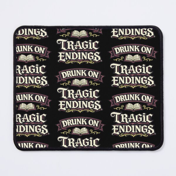 Item preview, Drunk On Tragic Endings Book Lover Reading Humor Design designed and sold by TeeTimeTreasure.