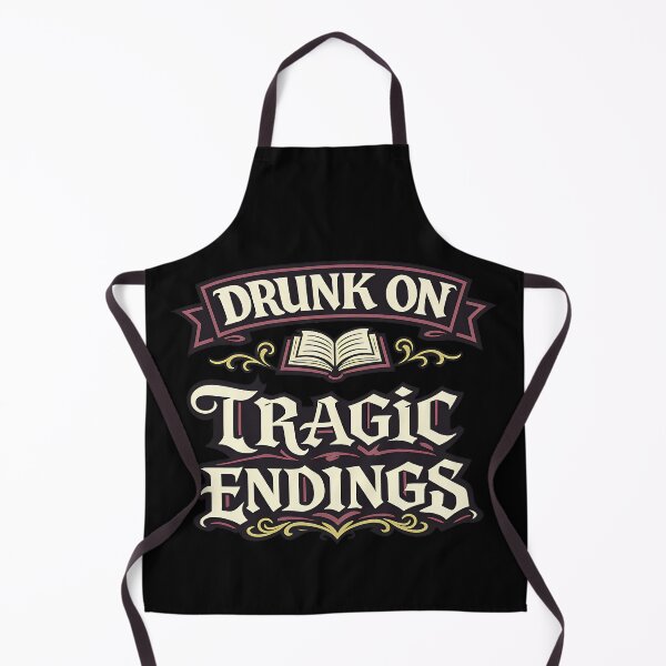 Item preview, Drunk On Tragic Endings Book Lover Reading Humor Design designed and sold by TeeTimeTreasure.
