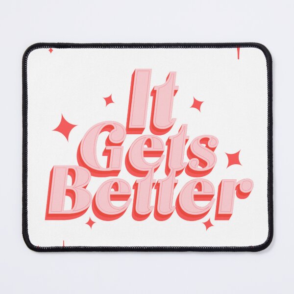 Item preview, It Gets Better Retro Groovy Typography Art designed and sold by SmartMoneyMugs .
