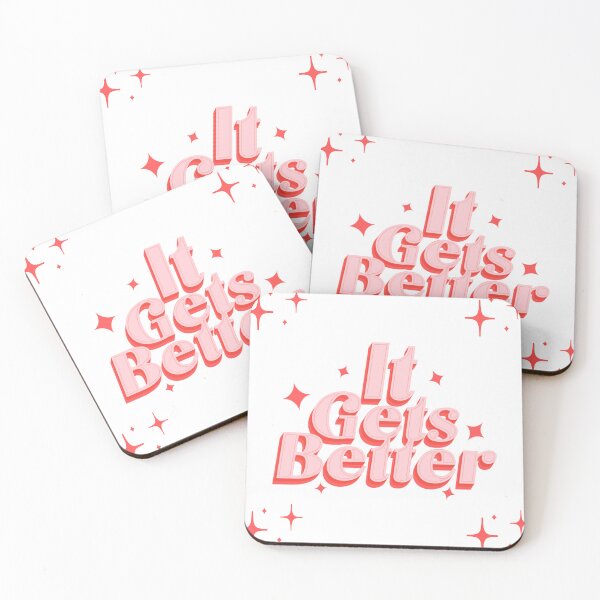 Item preview, It Gets Better Retro Groovy Typography Art designed and sold by SmartMoneyMugs .