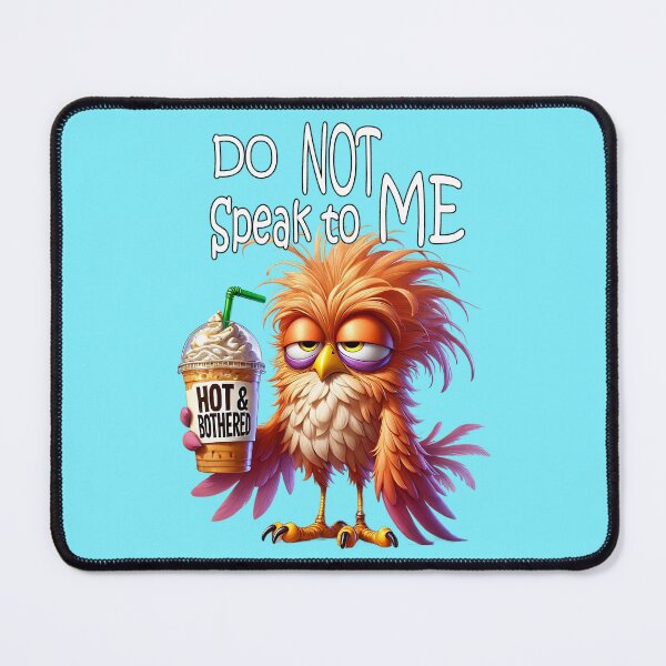 Item preview, Grumpy funny bird with coffee designed and sold by LoneAngel.