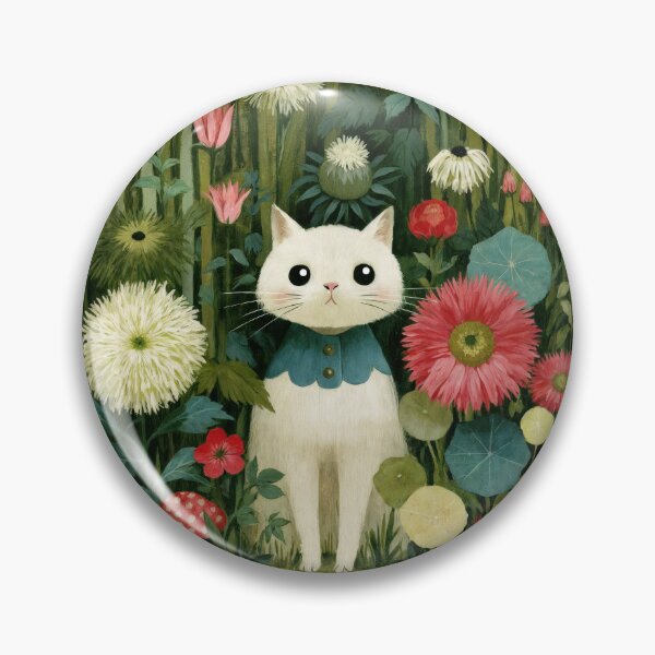 Item preview, Sticker - Decal - T-shirt: Gardening Cat – Whimsical Floral Companion designed and sold by ForeverPrintsOK.