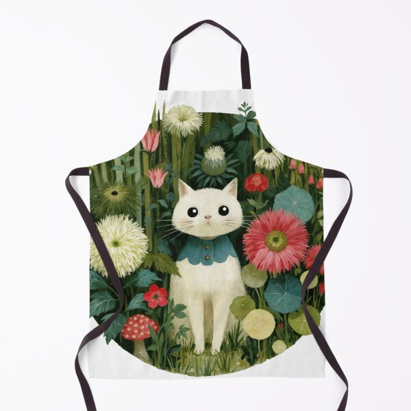 Item preview, Sticker - Decal - T-shirt: Gardening Cat – Whimsical Floral Companion designed and sold by ForeverPrintsOK.