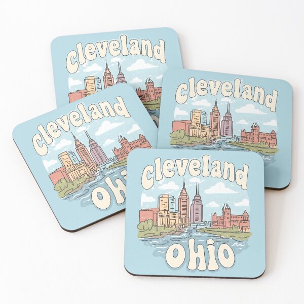 Item preview, Cleveland Ohio Cute Pastel Skyline  designed and sold by HowToCanadian.