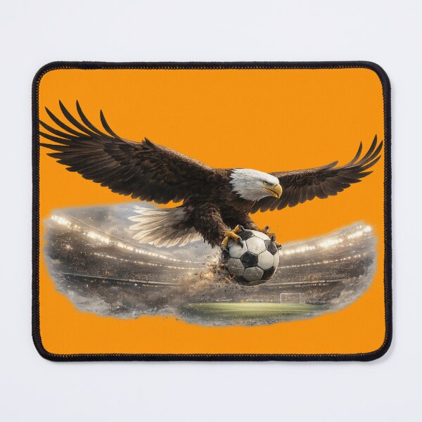 Item preview, Bald Eagle Gripping Soccer Ball Stadium – Powerful American Football Art | Eagle Soccer Gift designed and sold by irfanshikh.