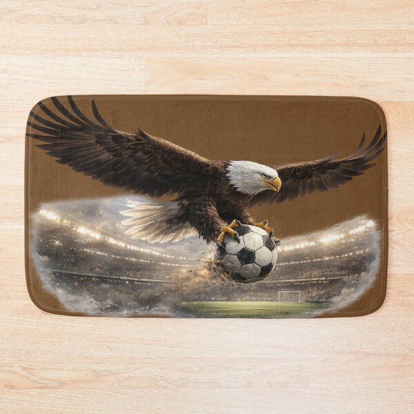 Item preview, Bald Eagle Gripping Soccer Ball Stadium – Powerful American Football Art | Eagle Soccer Gift designed and sold by irfanshikh.