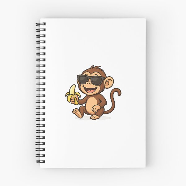 Item preview, Cool Monkey with Sunglasses Eating Banana – Fun Cartoon Design  designed and sold by ANiyati.