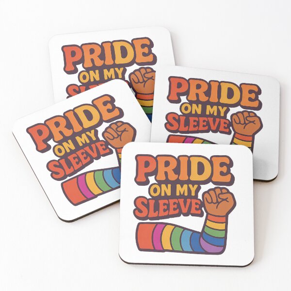 Item preview, Pride On My Sleeve Rainbow Fist Bold Queer Pride Typography designed and sold by Haus Of Sin.