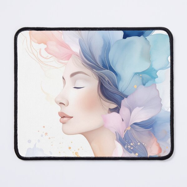 Item preview, Ethereal Watercolor Woman Floral Flow designed and sold by ToxicInkArt.