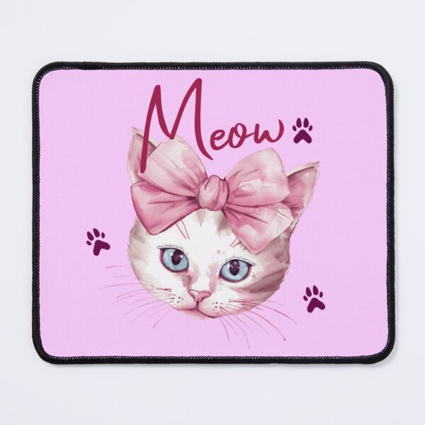 Item preview, Cute Pink Bow Kitten Meow Aesthetic Design designed and sold by Creative Printful Designs.